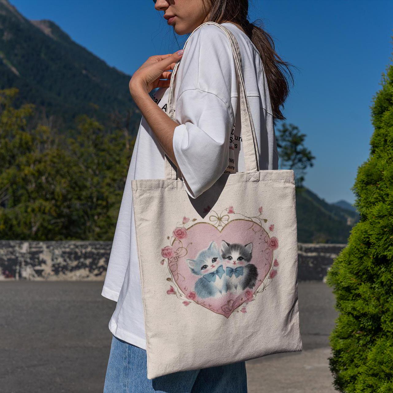 Affectionate Kitty Tote Bag