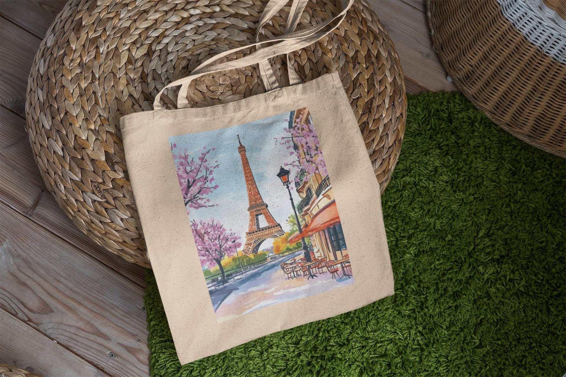 Eiffel Tower Paris France Tote Bag