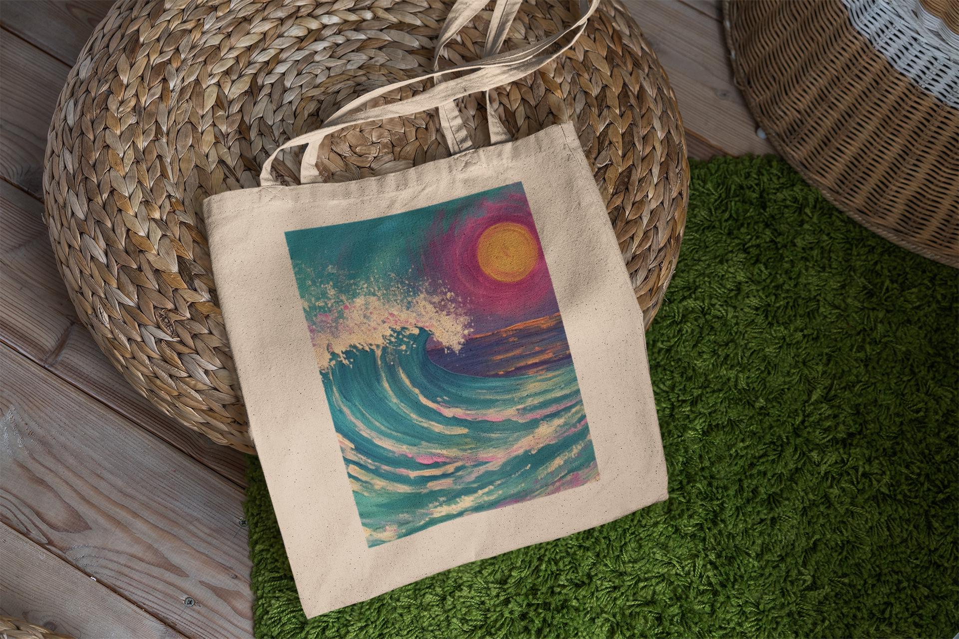 Ocean Wave Tote Bag