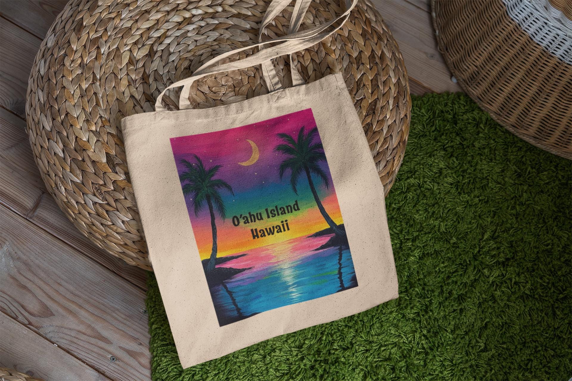 O'ahu Island Hawaii Tote Bag