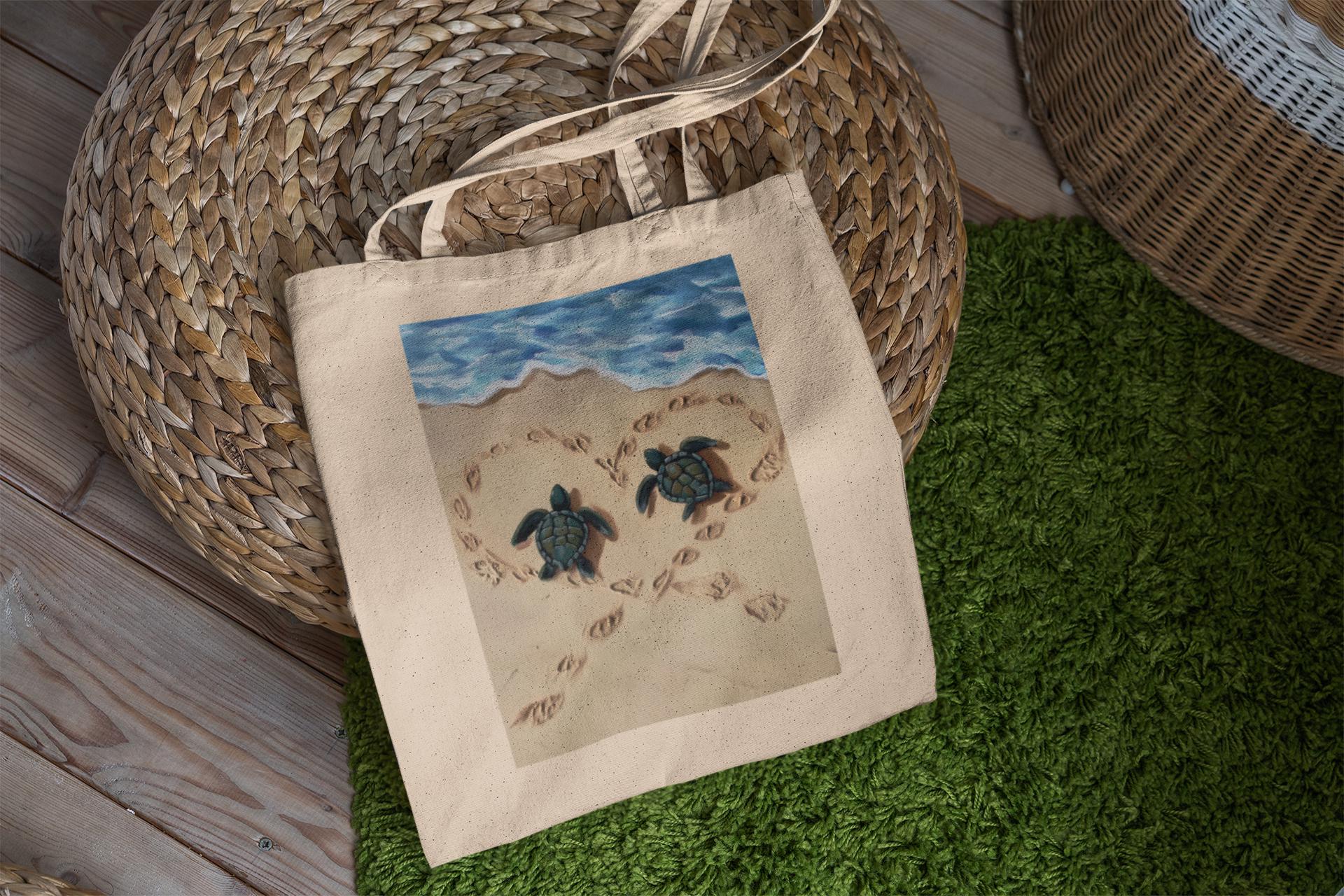 Turtles at the Beach Tote Bag