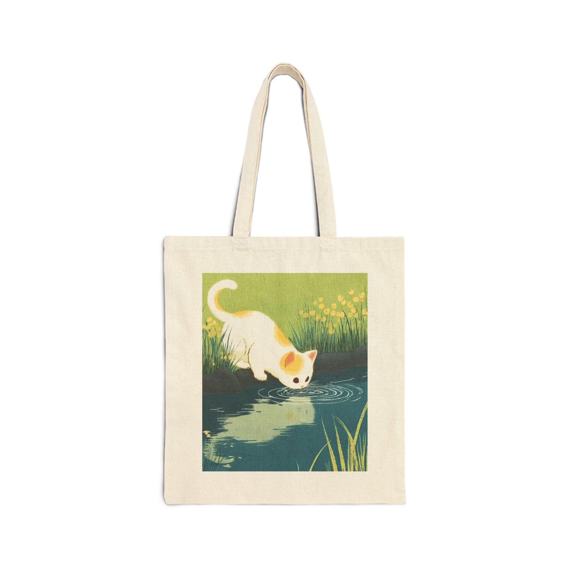 Water Cat Tote Bag