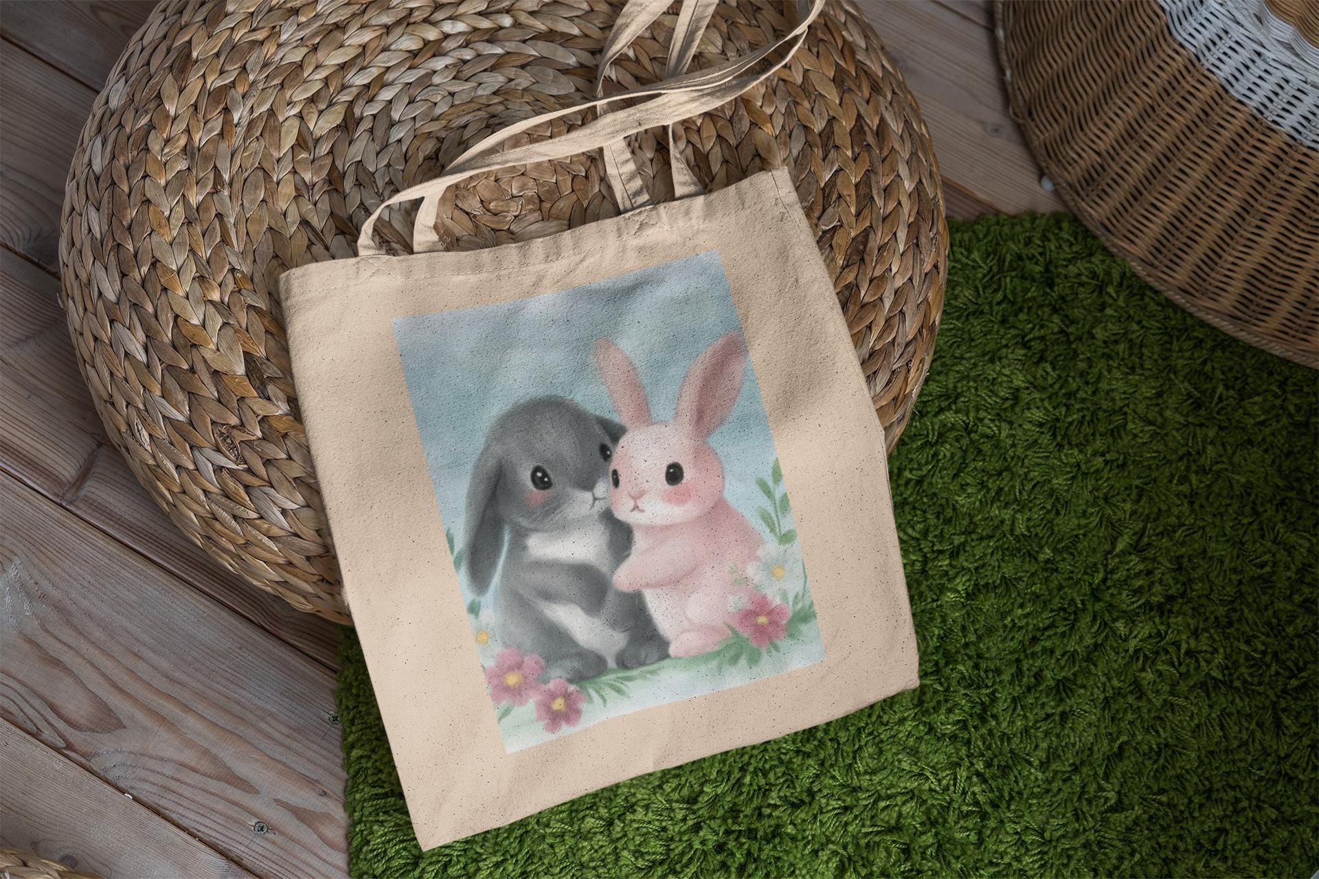 Cute Rabbit Tote Bag