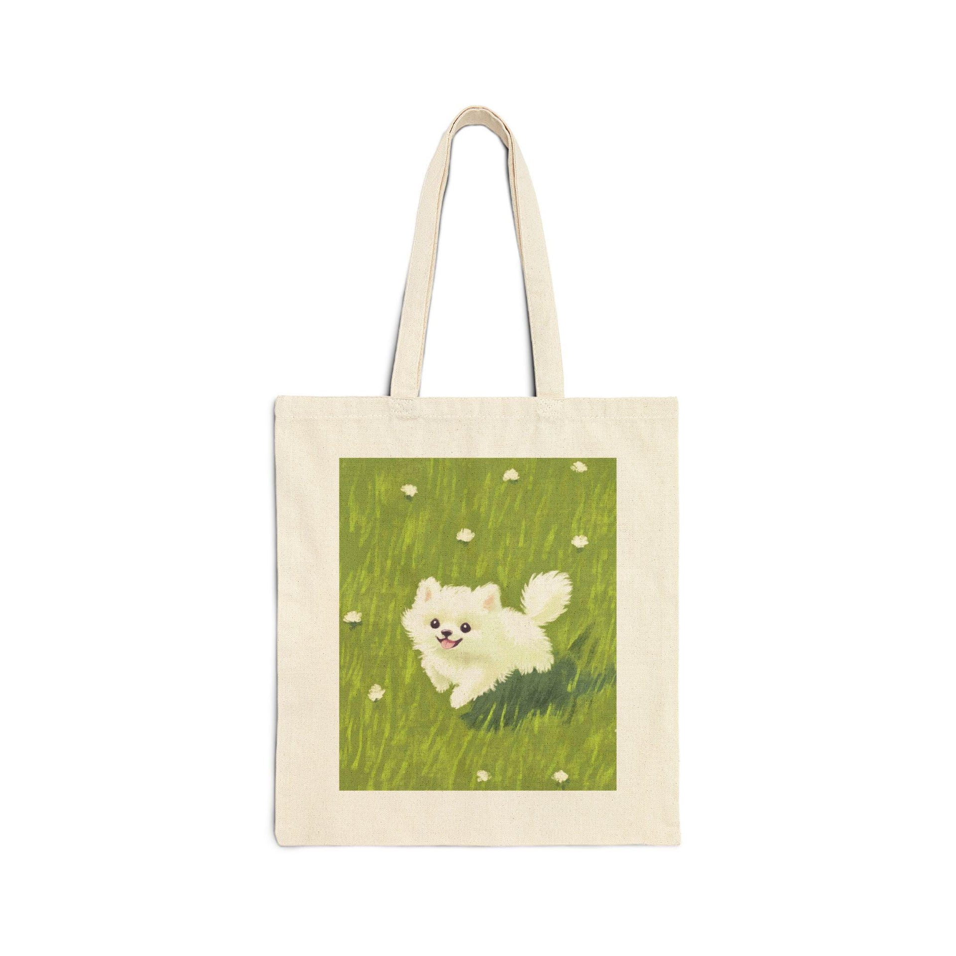 Pomeranian Puppy Tote Bag