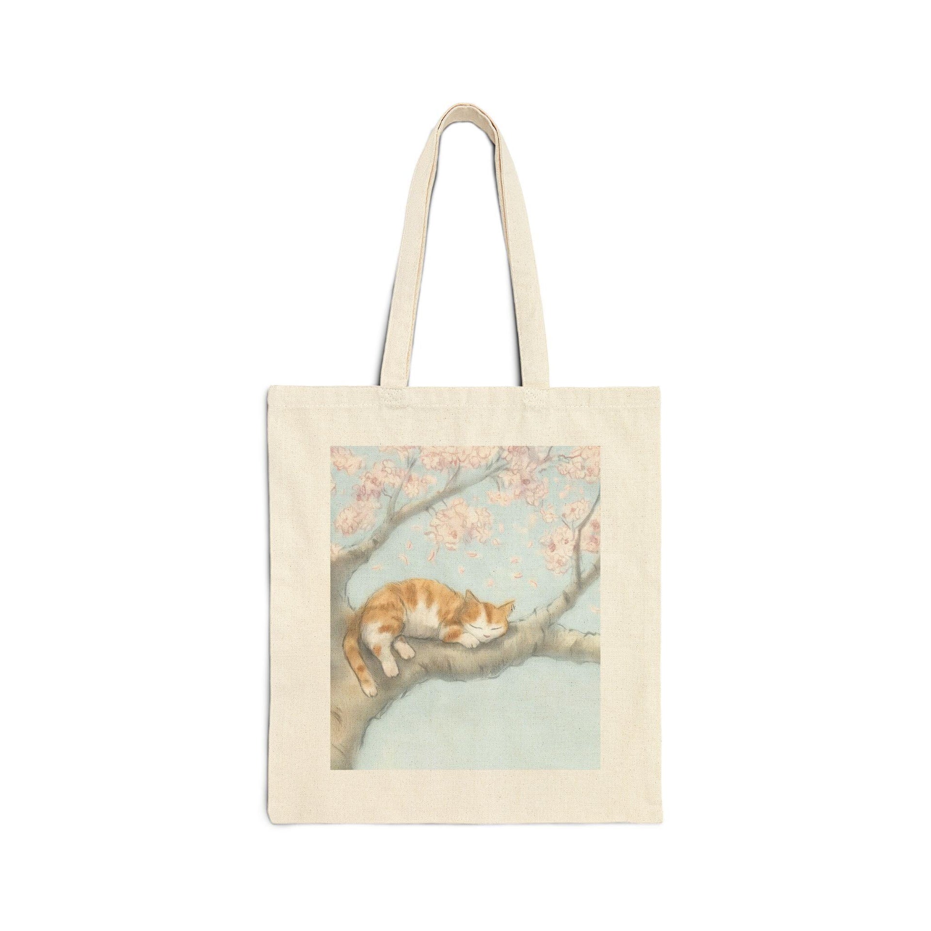 Orange Kitty Tree Tote Bag