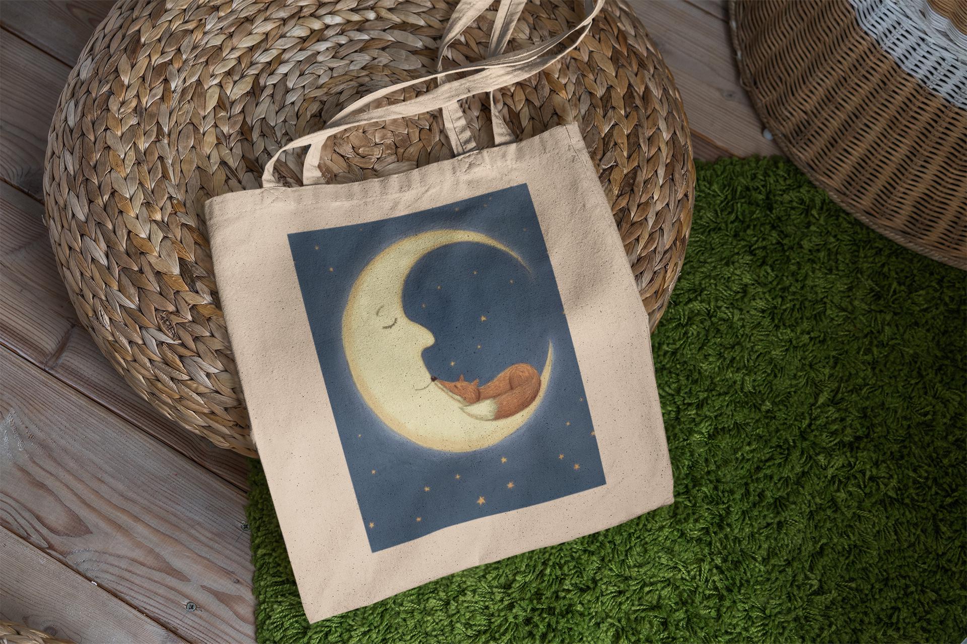 Lunar Fox Tote Bag