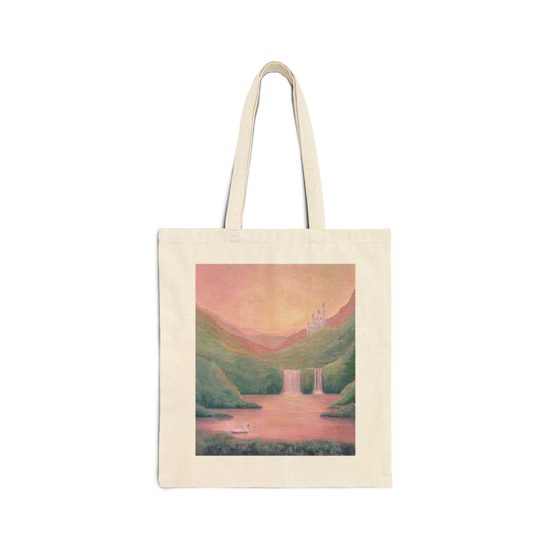 Swan Waterfall Tote Bag