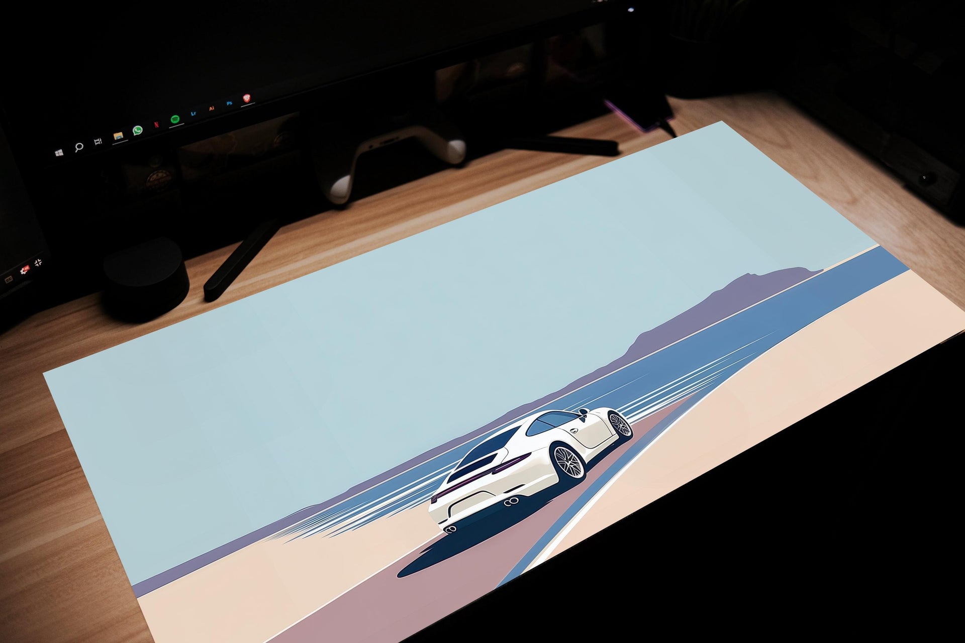 White Car Mouse Pad