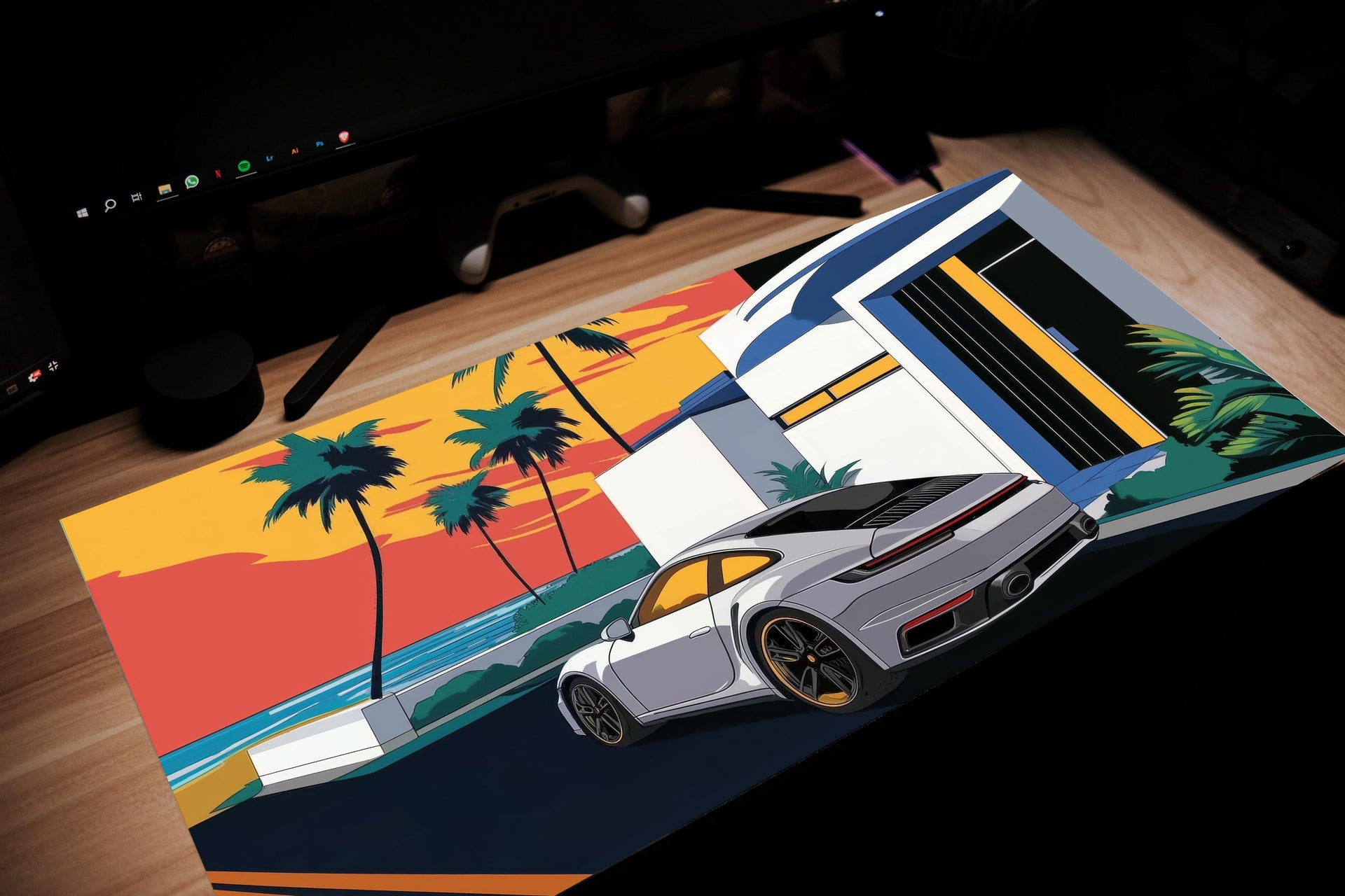Grey 911 Sunset Mouse Pad