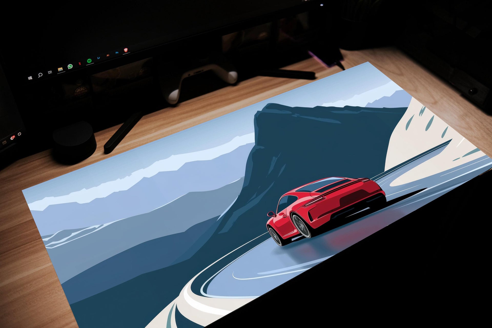 Red 911 Mountain Mouse Pad